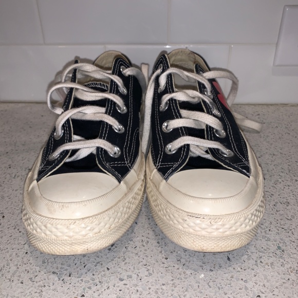 Black Lowtop Comme deś GARÇONS Mens 4 Womens 6 - Picture 4 of 7